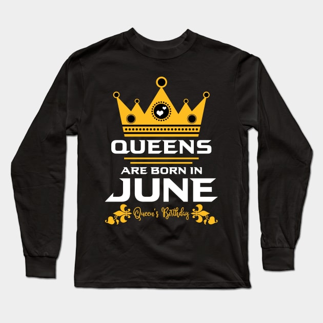 Queen's Birthday Long Sleeve T-Shirt by EraserArt